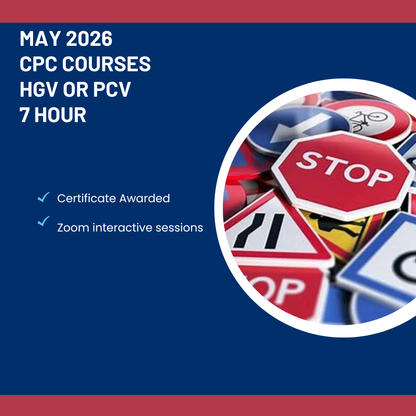 P106d: MAY COURSES 7 Hours International Driver CPC From £24.99, Qualify for Both HGV & PCV