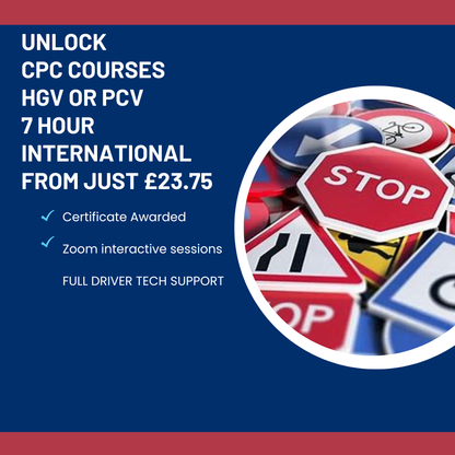 N7: JULY CPC Card Renewal Courses Both HGV or PCV - 7 Hours Including Grandfather C1